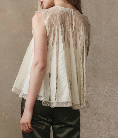 The Keepsake Lace Shell Top - Cream